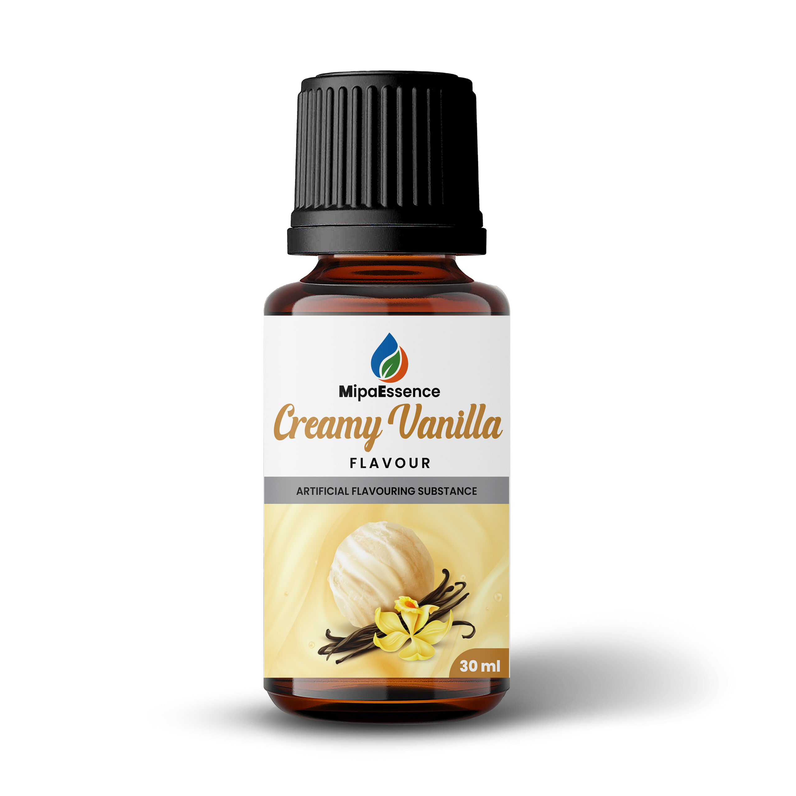 MipaEssence Creamy Vanilla Food Flavour – Rich Vanilla Essence for Ice Creams, Cakes & Desserts